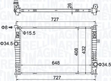 Magneti Marelli 350213207200 - Hladnjak, hladjenje motora www.molydon.hr