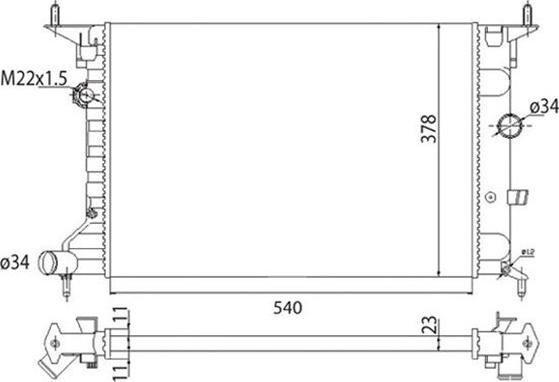 Magneti Marelli 350213274003 - Hladnjak, hladjenje motora www.molydon.hr