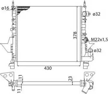 Magneti Marelli 350213718003 - Hladnjak, hladjenje motora www.molydon.hr