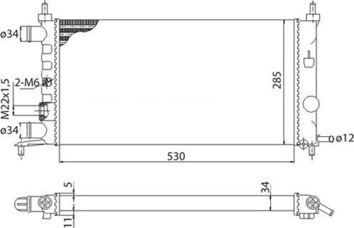 Magneti Marelli 350213776003 - Hladnjak, hladjenje motora www.molydon.hr