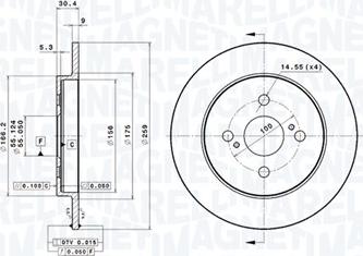 Magneti Marelli 360406095101 - Kočioni disk www.molydon.hr