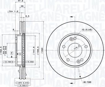 Magneti Marelli 360406096501 - Kočioni disk www.molydon.hr