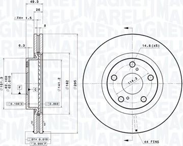 Magneti Marelli 360406090801 - Kočioni disk www.molydon.hr