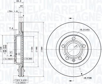 Magneti Marelli 360406049901 - Kočioni disk www.molydon.hr