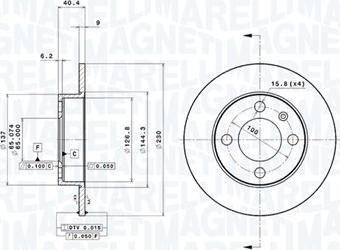 Magneti Marelli 360406049801 - Kočioni disk www.molydon.hr