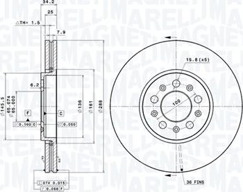 Magneti Marelli 360406049301 - Kočioni disk www.molydon.hr