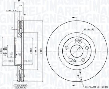 Magneti Marelli 360406044401 - Kočioni disk www.molydon.hr