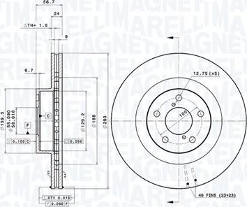 Magneti Marelli 360406045501 - Kočioni disk www.molydon.hr