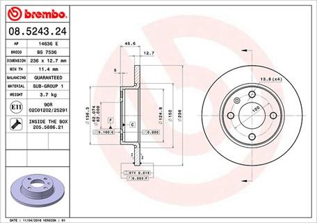 Magneti Marelli 360406045200 - Kočioni disk www.molydon.hr