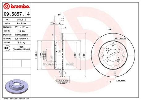 Magneti Marelli 360406046000 - Kočioni disk www.molydon.hr