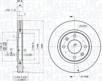 Magneti Marelli 360406040601 - Kočioni disk www.molydon.hr