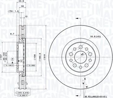 Magneti Marelli 360406041201 - Kočioni disk www.molydon.hr