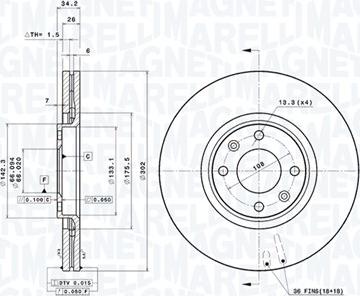 Magneti Marelli 360406041701 - Kočioni disk www.molydon.hr