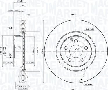 Magneti Marelli 360406059101 - Kočioni disk www.molydon.hr