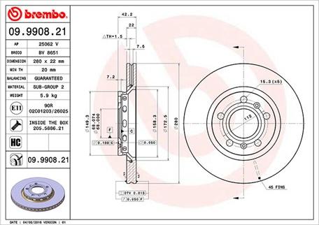 Magneti Marelli 360406059301 - Kočioni disk www.molydon.hr