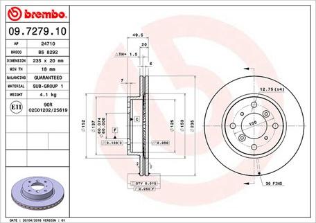 Magneti Marelli 360406054000 - Kočioni disk www.molydon.hr