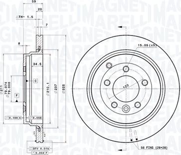 Magneti Marelli 360406054801 - Kočioni disk www.molydon.hr