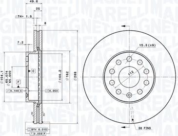 Magneti Marelli 360406050501 - Kočioni disk www.molydon.hr