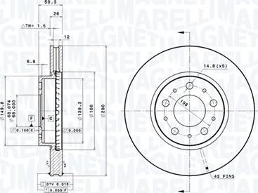 Magneti Marelli 360406051401 - Kočioni disk www.molydon.hr