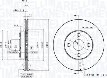 Magneti Marelli 360406053401 - Kočioni disk www.molydon.hr