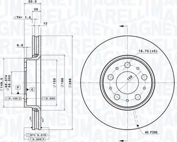 Magneti Marelli 360406052101 - Kočioni disk www.molydon.hr