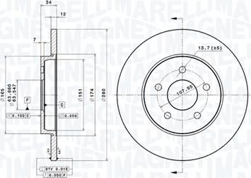 Magneti Marelli 360406057901 - Kočioni disk www.molydon.hr