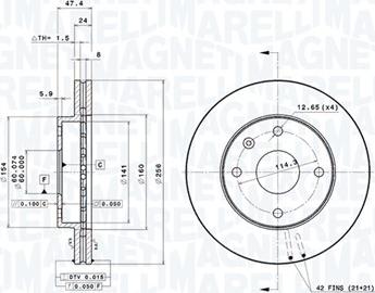 Magneti Marelli 360406057001 - Kočioni disk www.molydon.hr