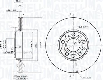 Magneti Marelli 360406063901 - Kočioni disk www.molydon.hr