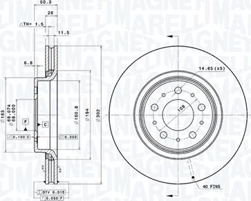 Magneti Marelli 360406009601 - Kočioni disk www.molydon.hr