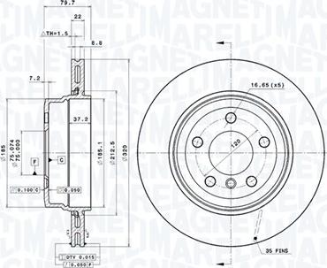 Magneti Marelli 360406004501 - Kočioni disk www.molydon.hr