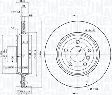 Magneti Marelli 360406004201 - Kočioni disk www.molydon.hr