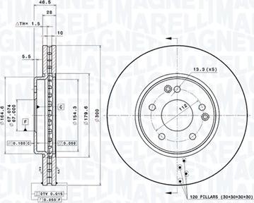 Magneti Marelli 360406006801 - Kočioni disk www.molydon.hr