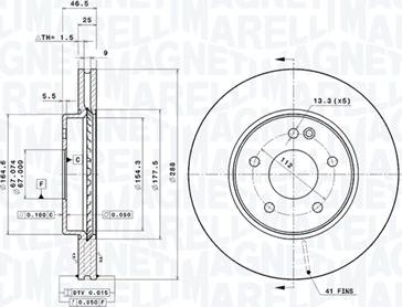 Magneti Marelli 360406006301 - Kočioni disk www.molydon.hr