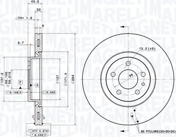 Magneti Marelli 360406000301 - Kočioni disk www.molydon.hr