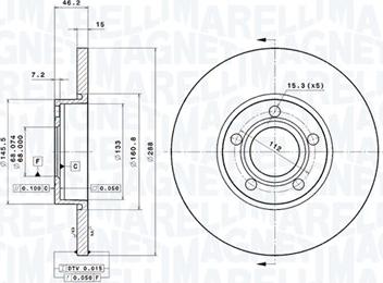 Magneti Marelli 360406001201 - Kočioni disk www.molydon.hr