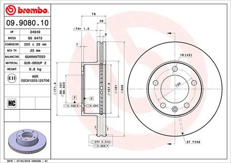 Magneti Marelli 360406008900 - Kočioni disk www.molydon.hr