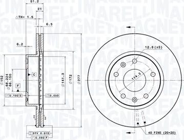 Magneti Marelli 360406002501 - Kočioni disk www.molydon.hr