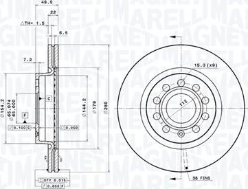 Magneti Marelli 360406002001 - Kočioni disk www.molydon.hr