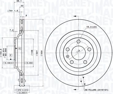 Magneti Marelli 360406002201 - Kočioni disk www.molydon.hr