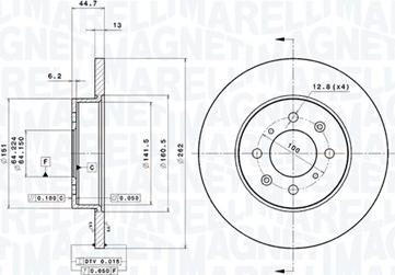 Magneti Marelli 360406014500 - Kočioni disk www.molydon.hr