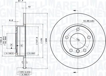 Magneti Marelli 360406015901 - Kočioni disk www.molydon.hr