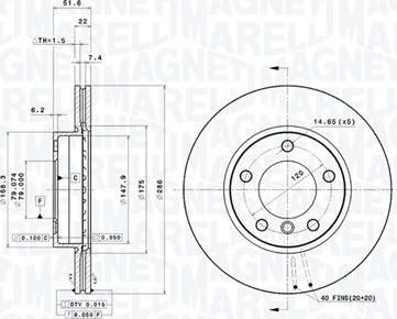 Magneti Marelli 360406016001 - Kočioni disk www.molydon.hr