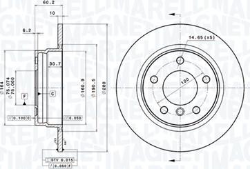 Magneti Marelli 360406016101 - Kočioni disk www.molydon.hr