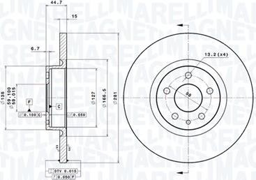 Magneti Marelli 360406010501 - Kočioni disk www.molydon.hr