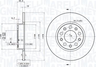 Magneti Marelli 360406011401 - Kočioni disk www.molydon.hr