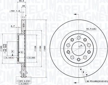 Magneti Marelli 360406011601 - Kočioni disk www.molydon.hr