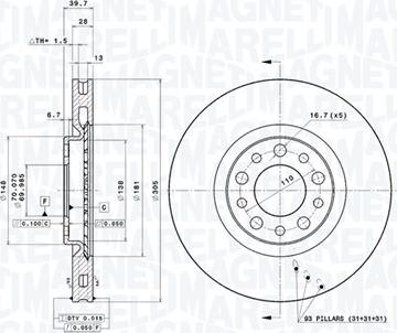 Magneti Marelli 360406011101 - Kočioni disk www.molydon.hr