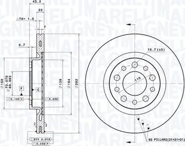 Magneti Marelli 360406011801 - Kočioni disk www.molydon.hr