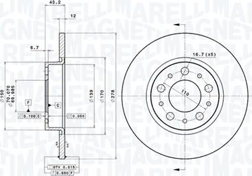 Magneti Marelli 360406011201 - Kočioni disk www.molydon.hr