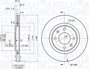 Magneti Marelli 360406017801 - Kočioni disk www.molydon.hr